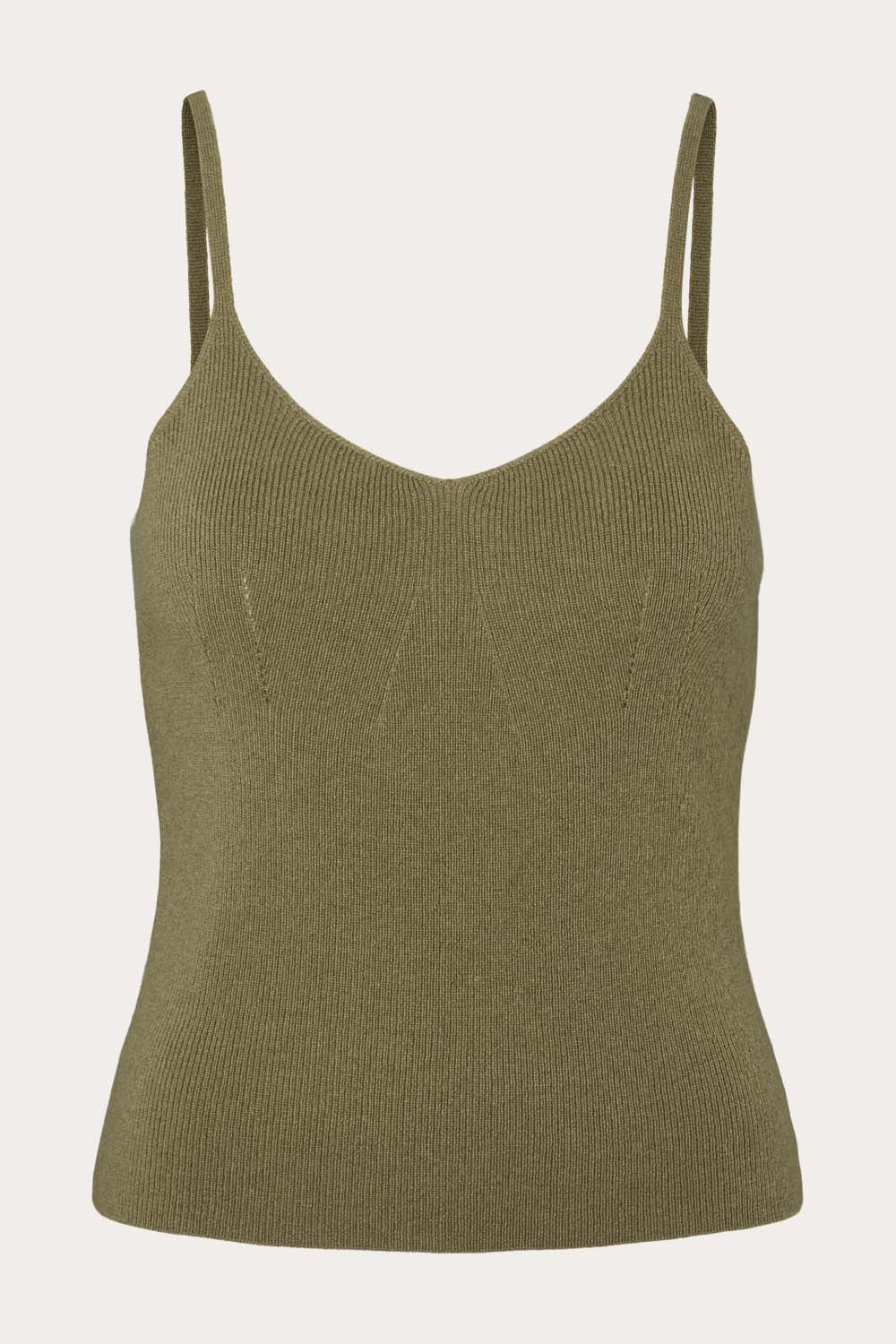 Lot of 2 -Women's XS Slim Fit Cropped Cami Tank Top, Olive Green, by Wild  Fable