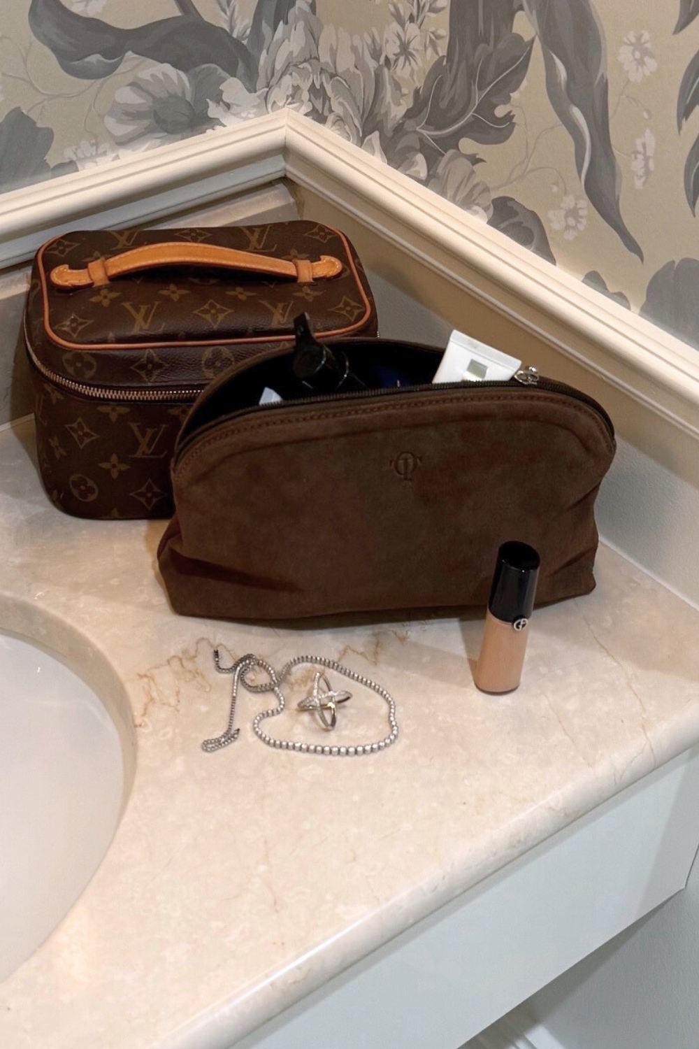 Suede Clutch - Toffee Brown