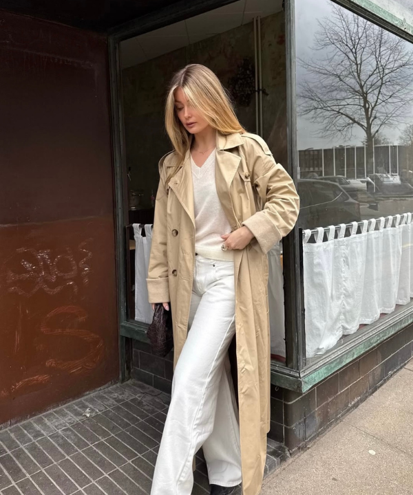 Palma Coat & Pearl Scarf