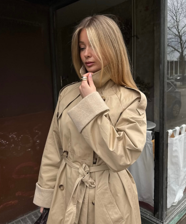 Palma Coat & Pearl Scarf