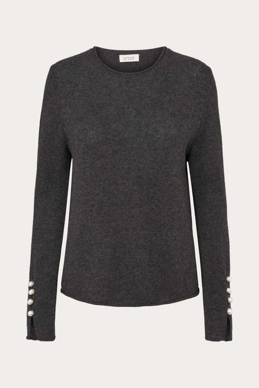 O'TAY Abbelone Sweater Blouses Charcoal