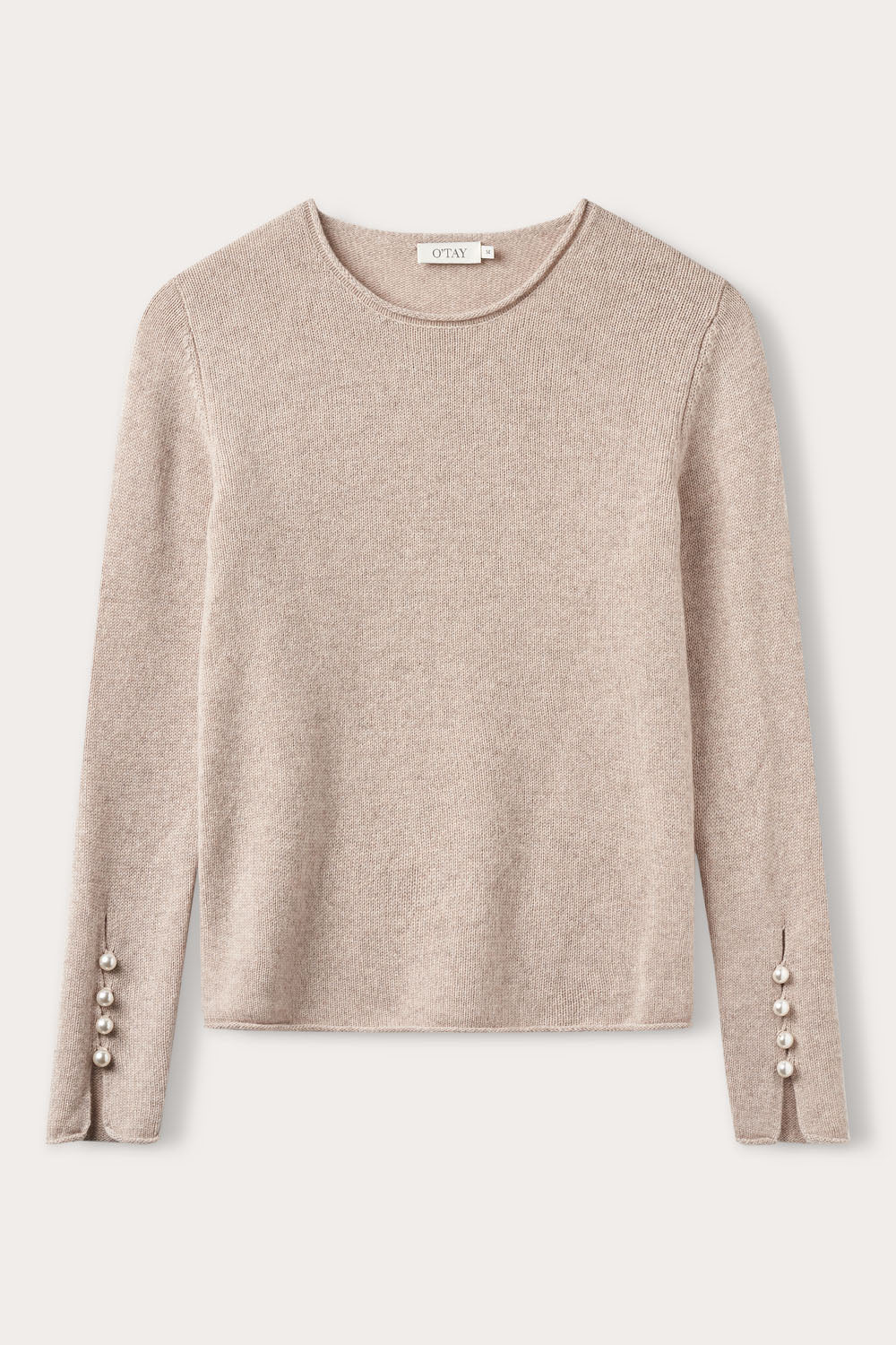 O'TAY Abbelone Sweater Blouses Beige Melange