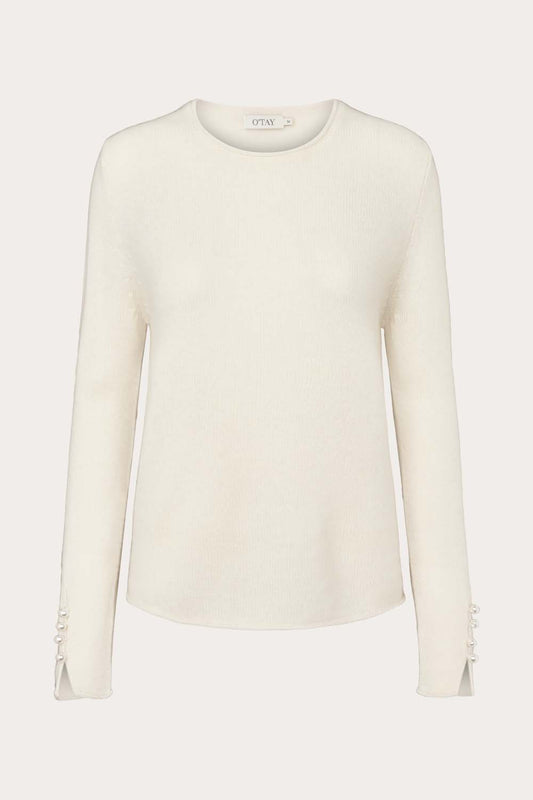 O'TAY Abbelone Sweater Blouses Off White