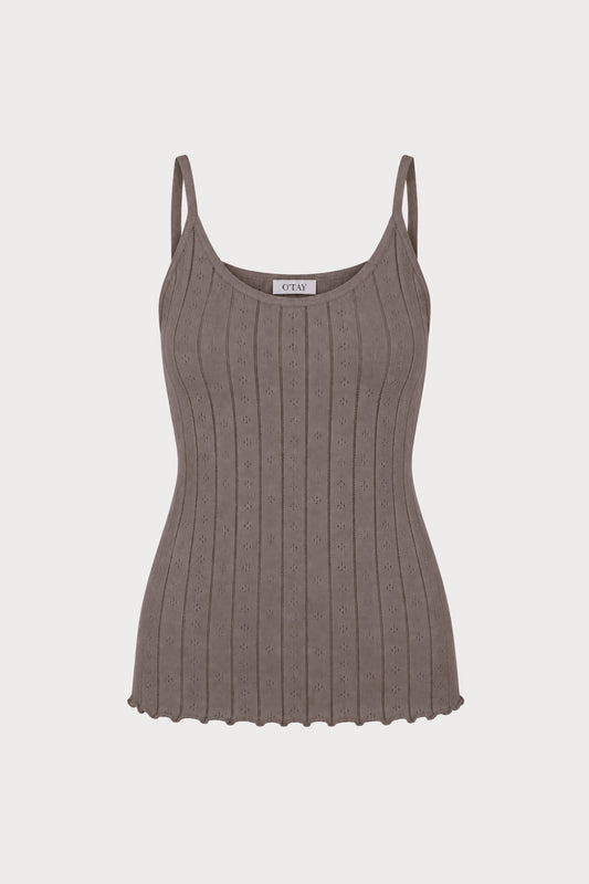 Carla Top - Brown Melange