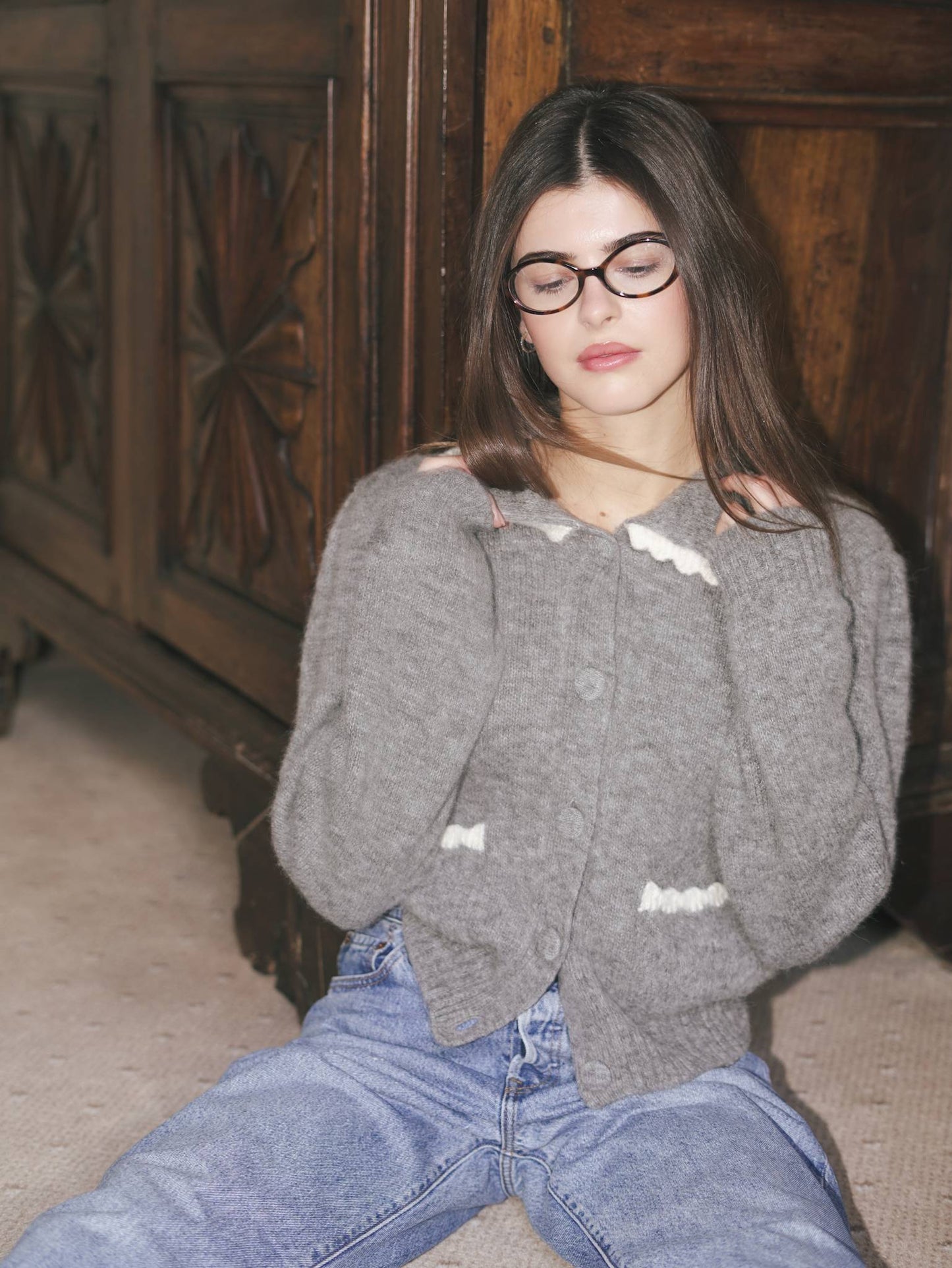 Isabella Cardigan - Grey Melange