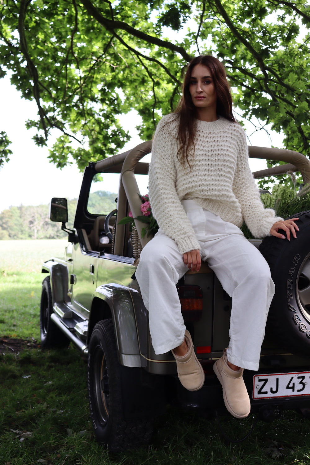 O'TAY Dahlia Sweater Blouses Off White