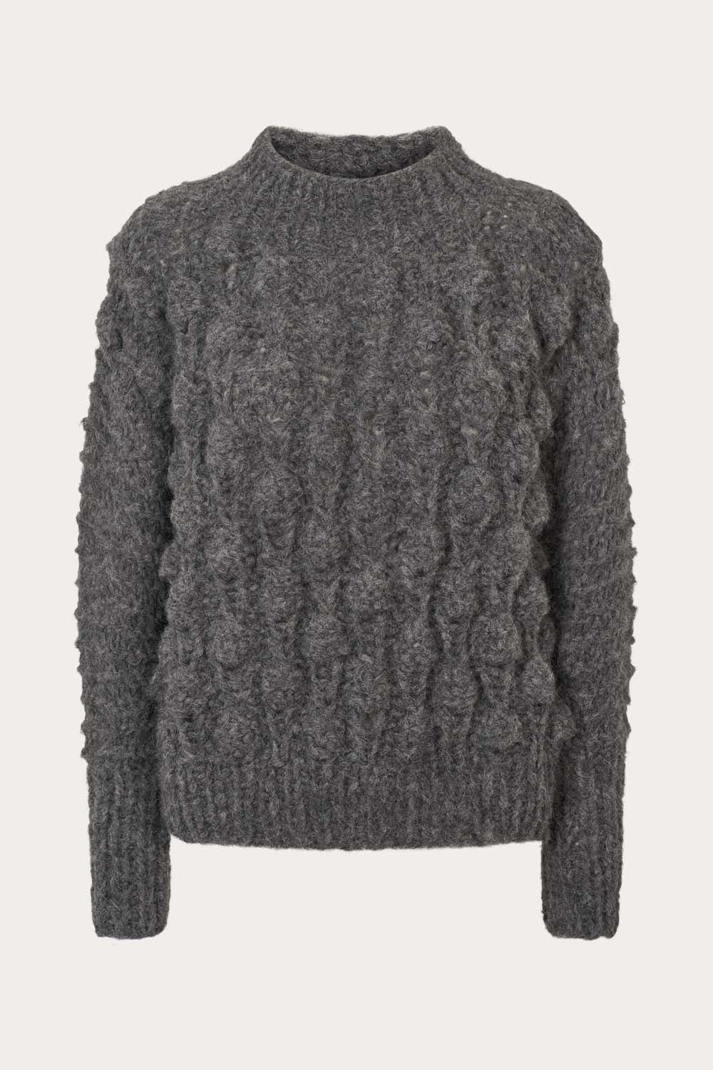 O'TAY Damaris Sweater Blouses Charcoal