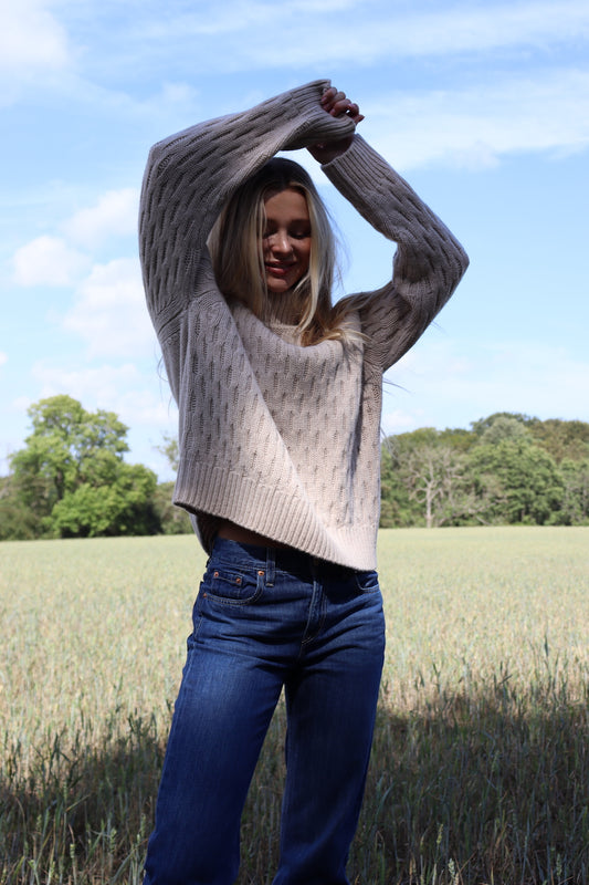 O'TAY Dava Sweater Blouses Tulle Melange