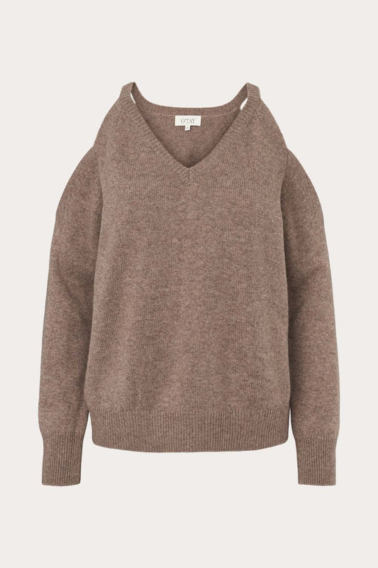 O'TAY Davina Sweater Blouses Brownstone