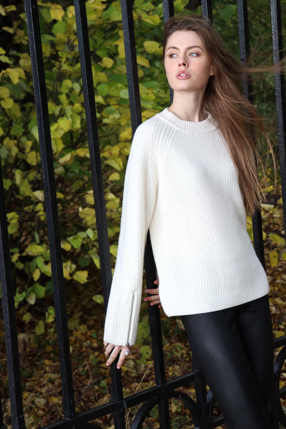 O'TAY Edith Sweater Blouses Off White