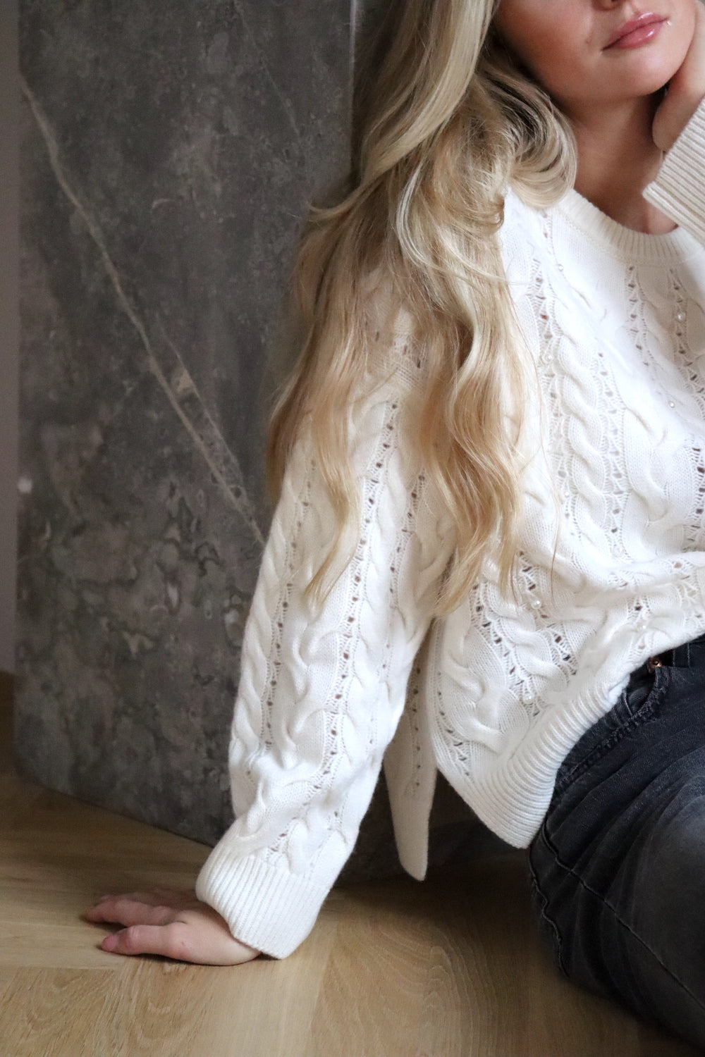 O'TAY Elva Sweater Blouses Off White