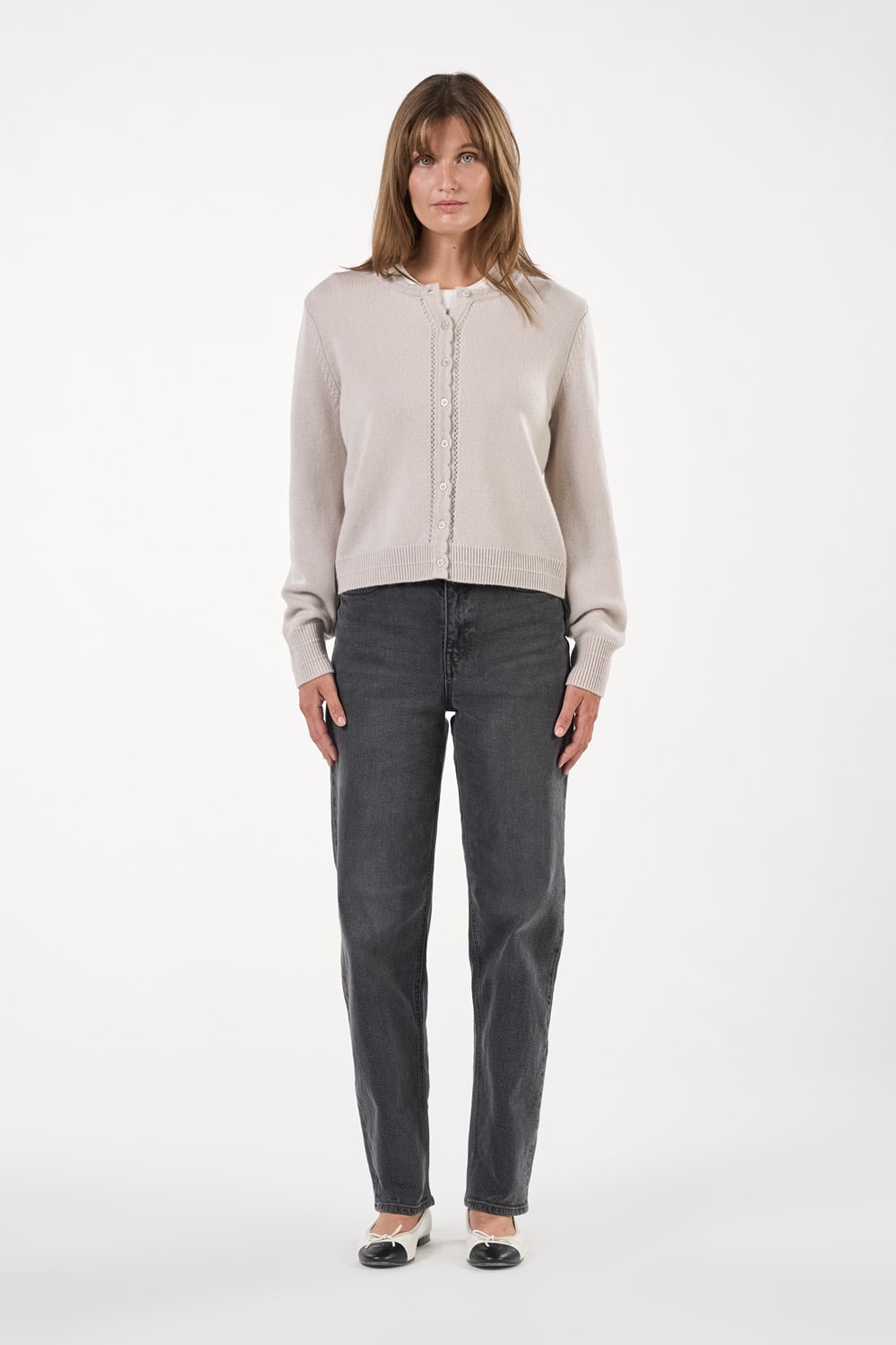 Faith Cardigan - Greige