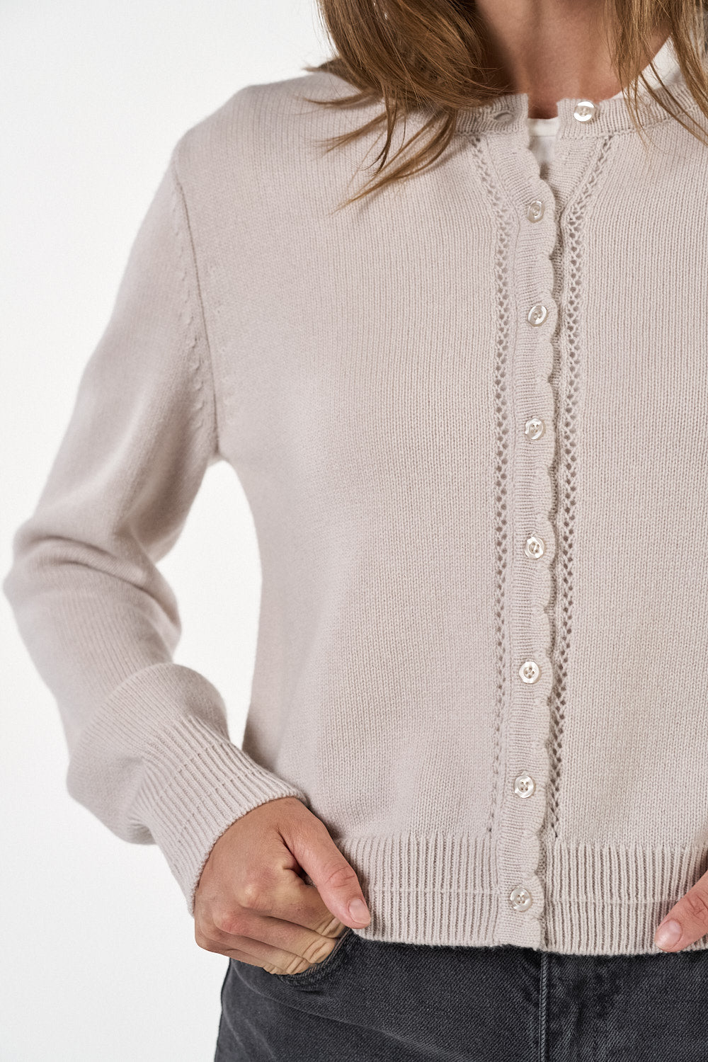 Faith Cardigan - Greige