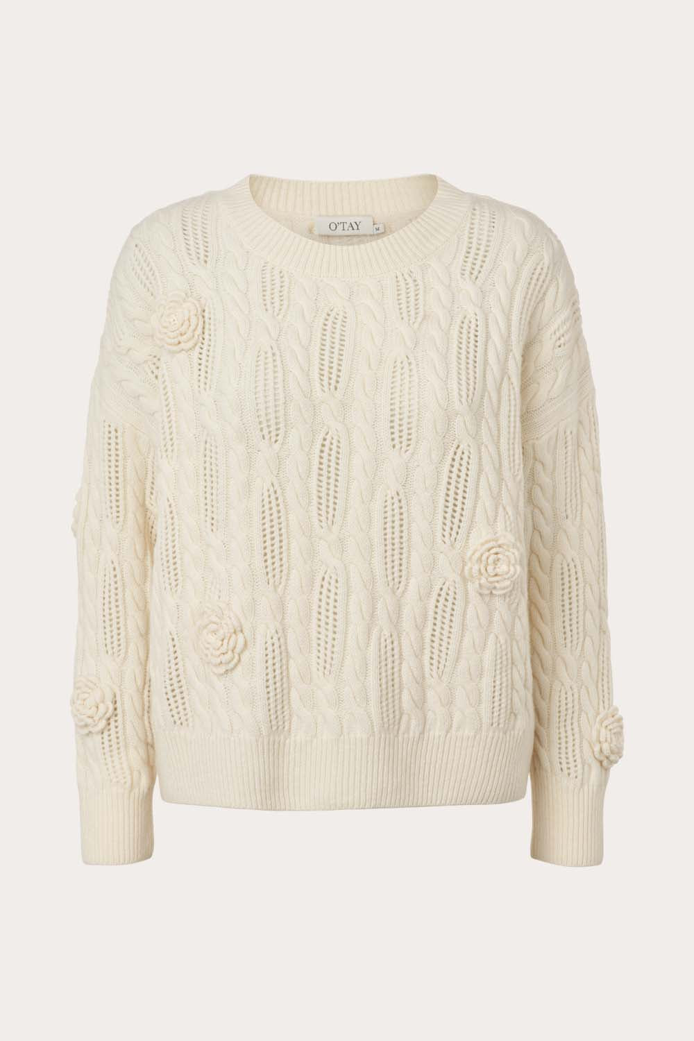 O'TAY Flora Sweater Blouses Off White