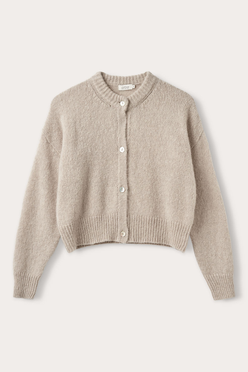 O'TAY Fuzzy Cardigan Cardigans Light Sand