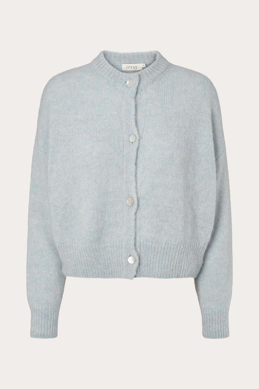 O'TAY Fuzzy Cardigan Cardigans Ice Blue