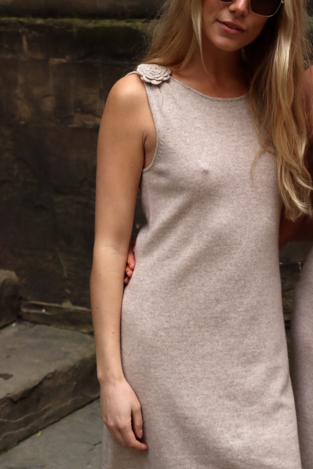 Gardenia Dress Midi - Sandy