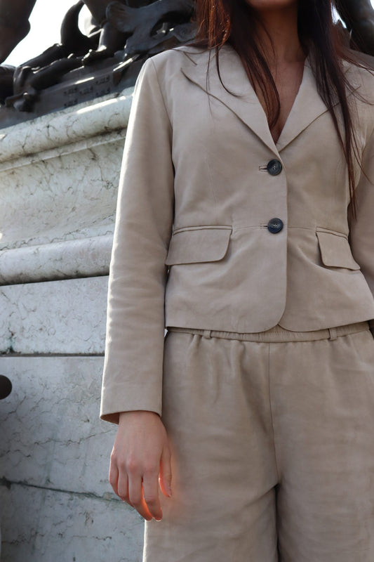 Piper Shorts Suede - Beige