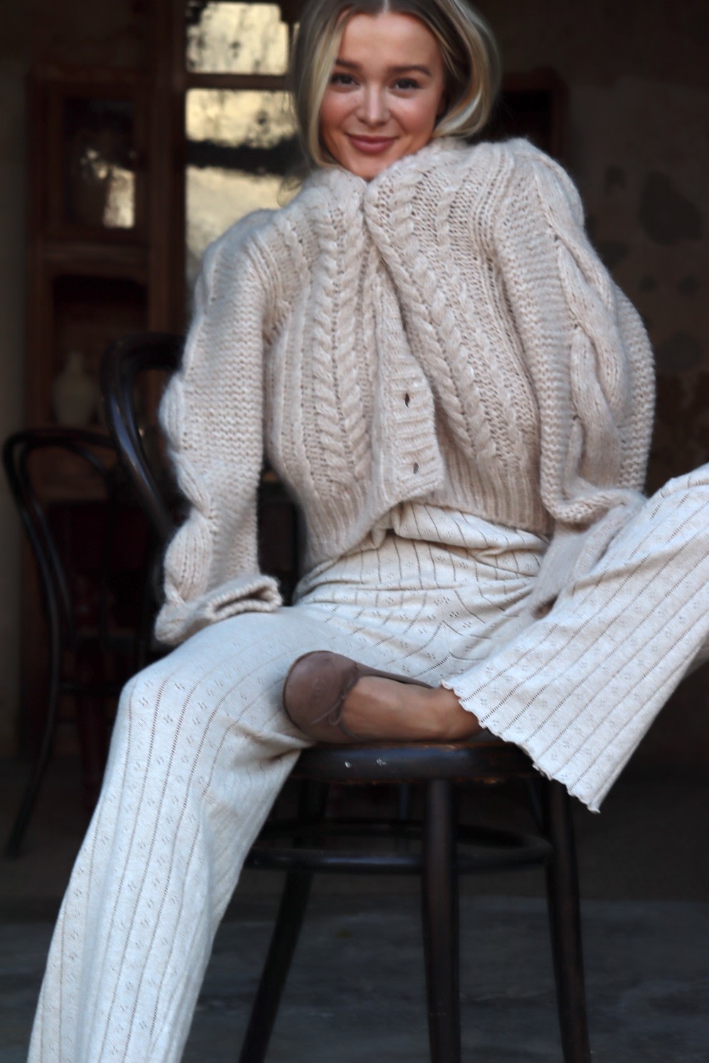 Elma Cardigan - Oat Melange