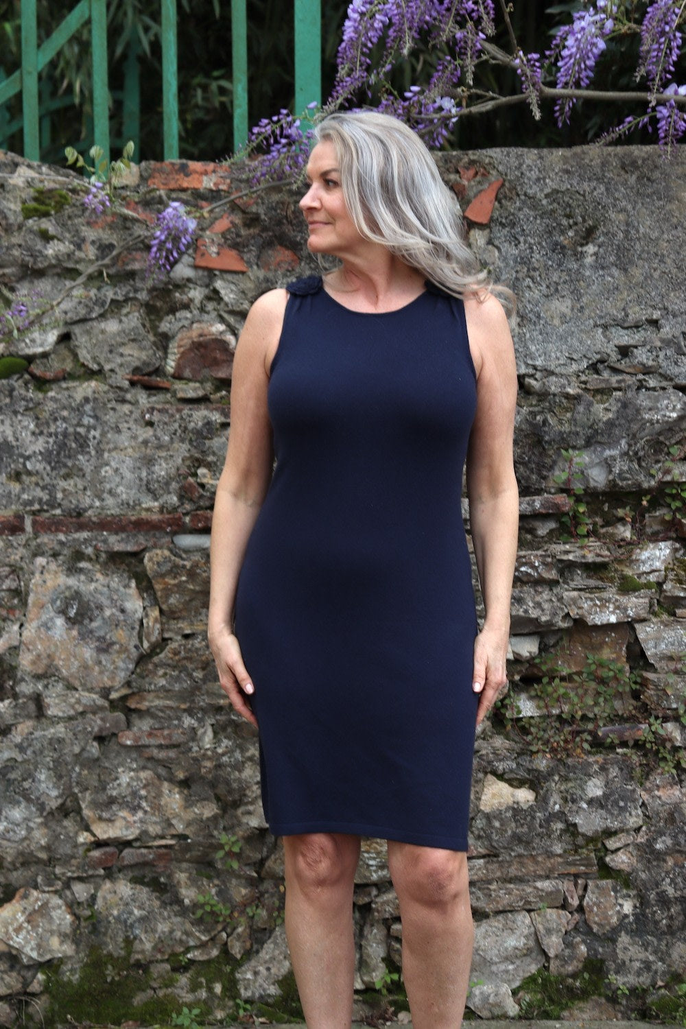 Gardenia Dress Long - Navy