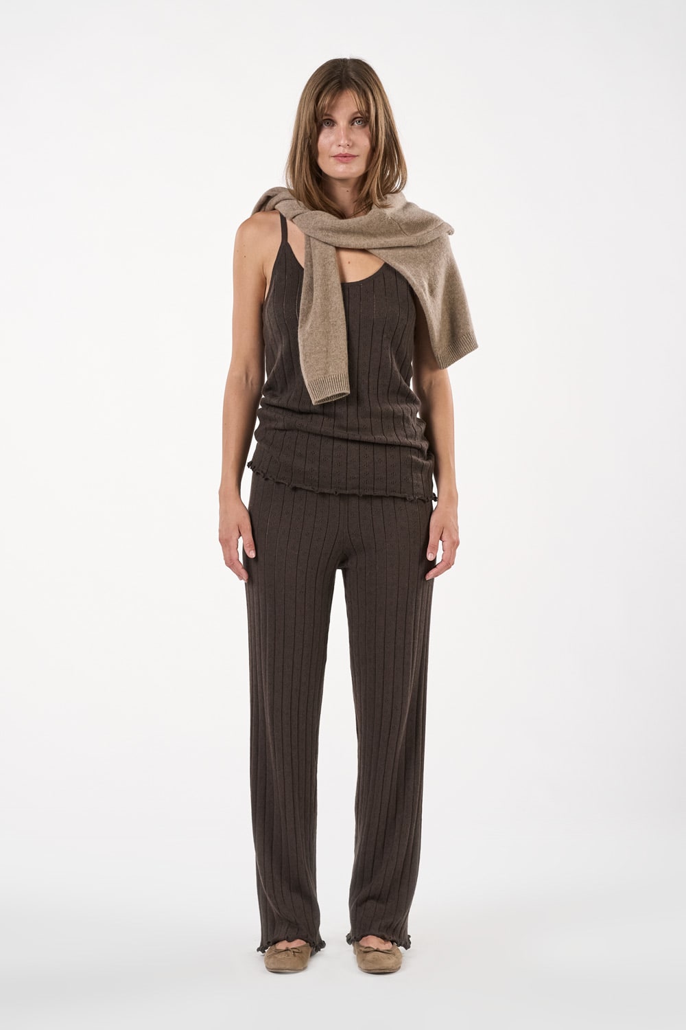 Lace Blouse - Walnut