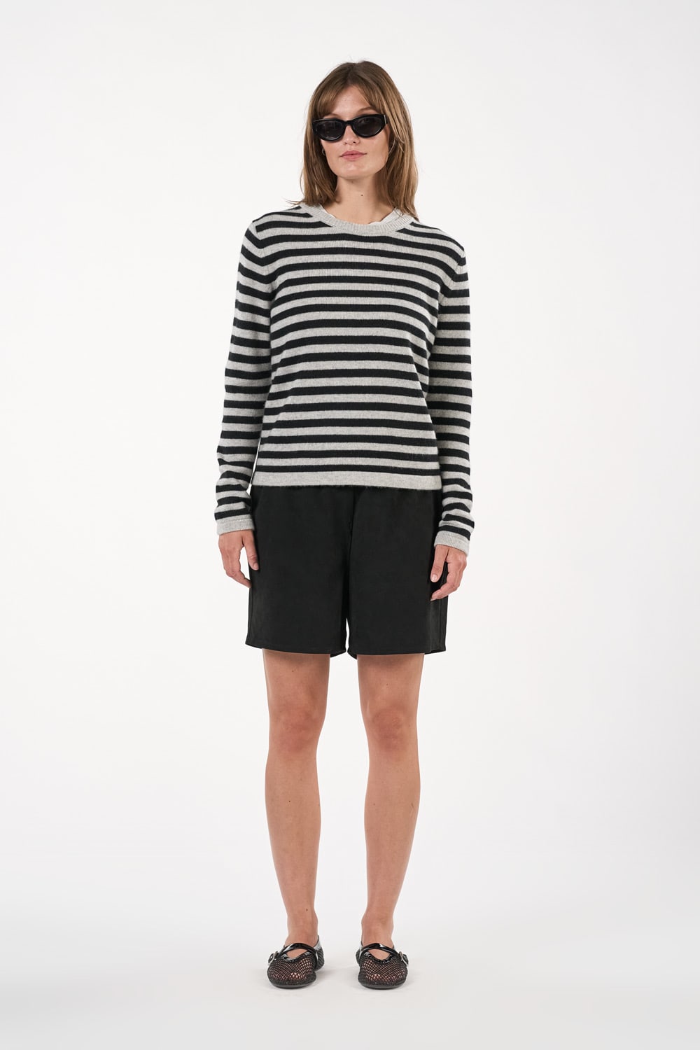 Nukaaka Blouse - Light Grey/Black