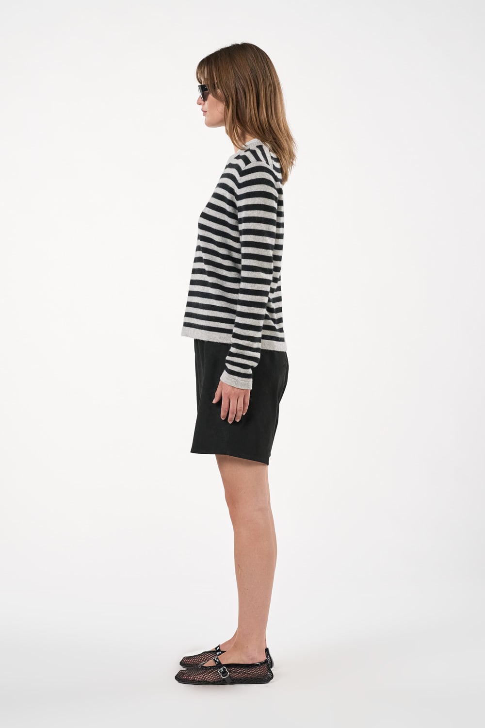 Nukaaka Blouse - Light Grey/Black