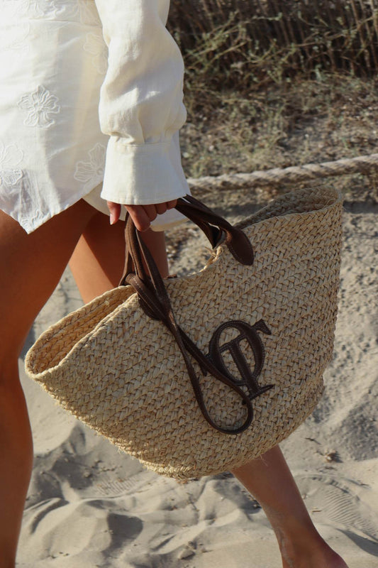 O'TAY Raffia Bag Suede - Nature
