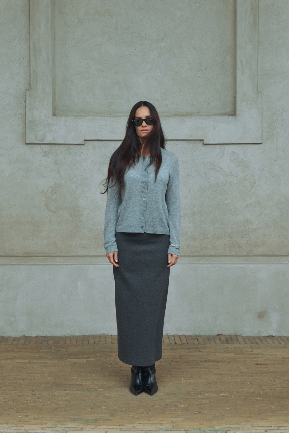 Oceania Cardigan - Grey Melange