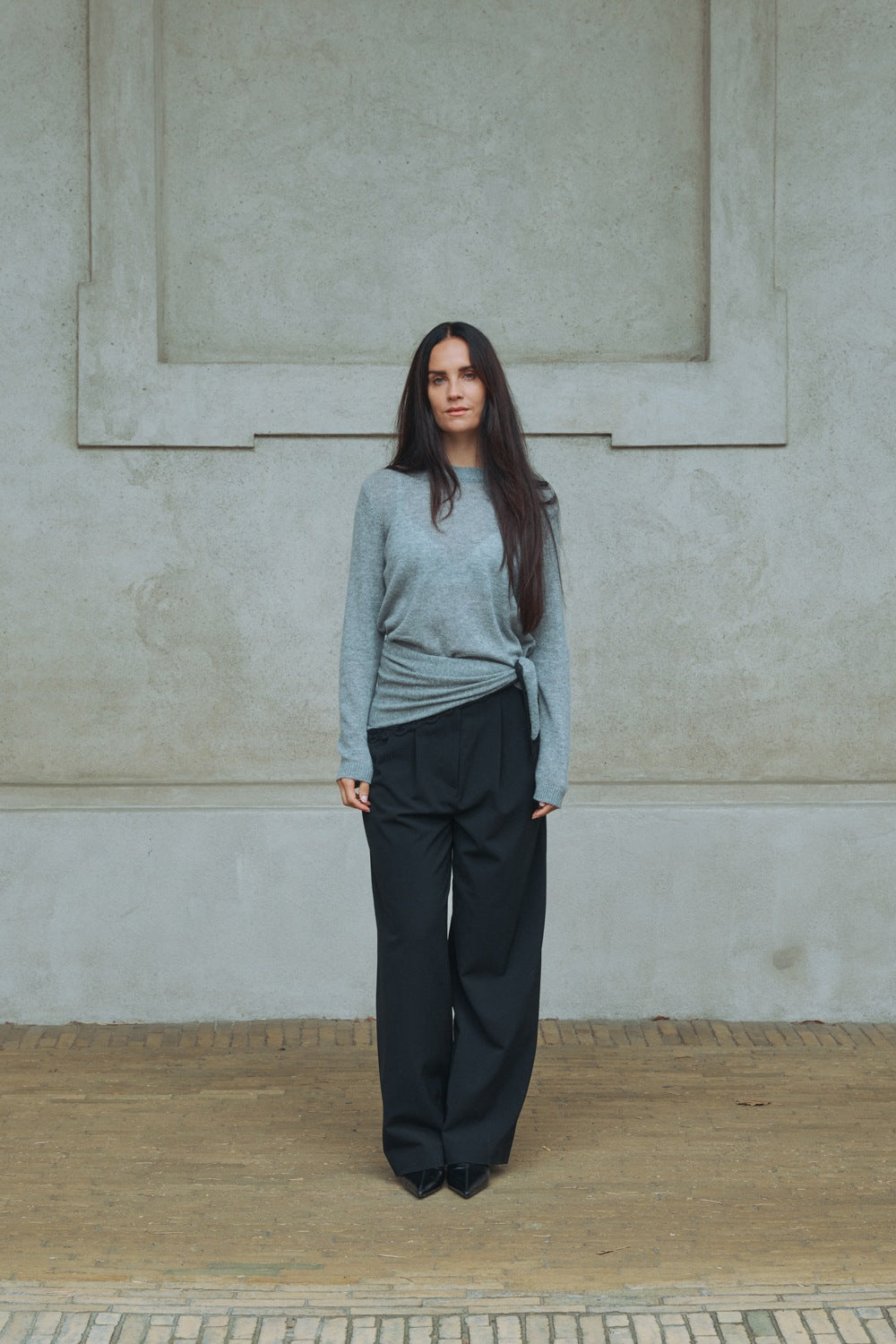 Tolla Scarf - Grey/Black