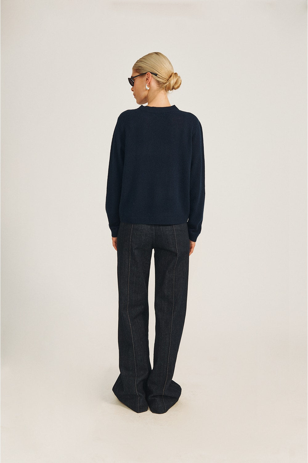 Lace Blouse - Navy