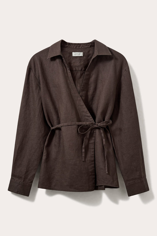 Portia Blouse - Dark Chocolate