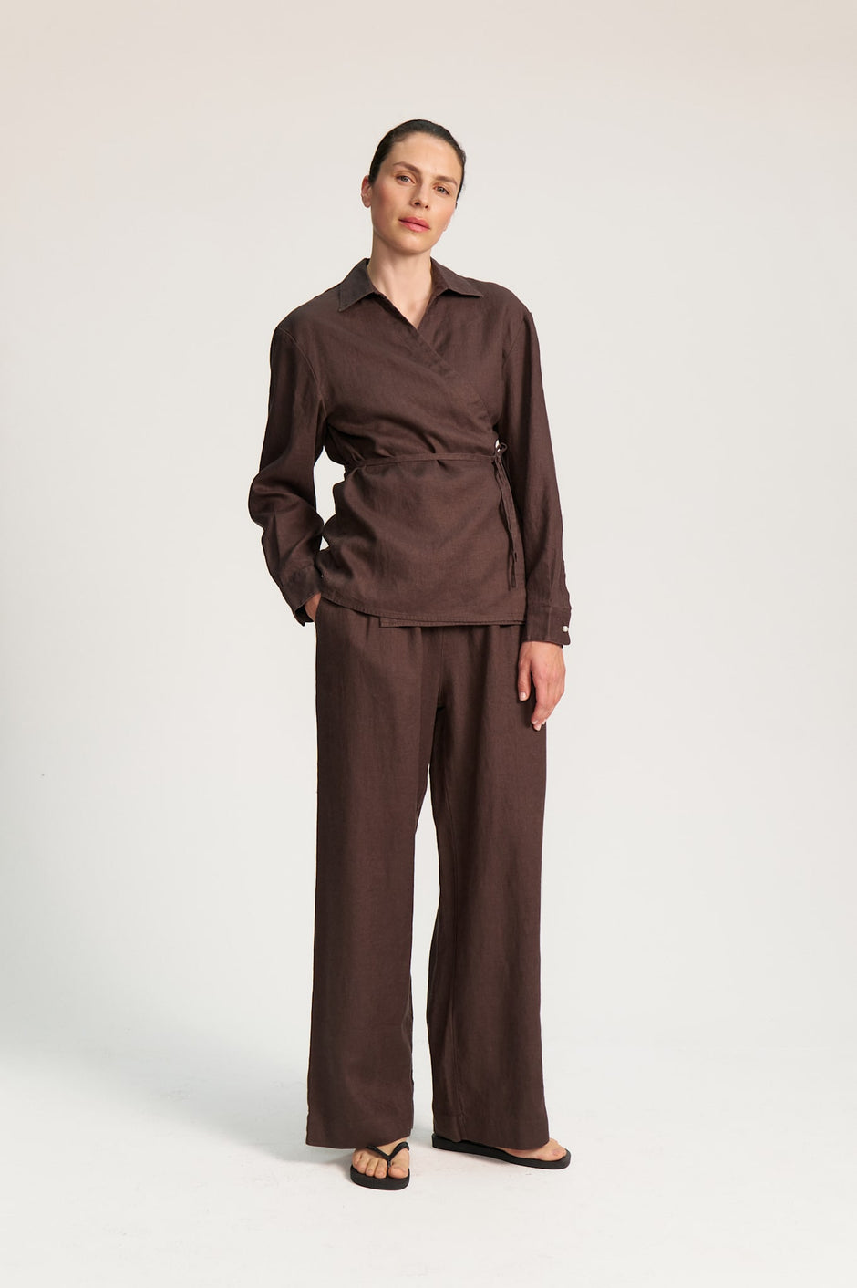 Portia Blouse - Dark Chocolate