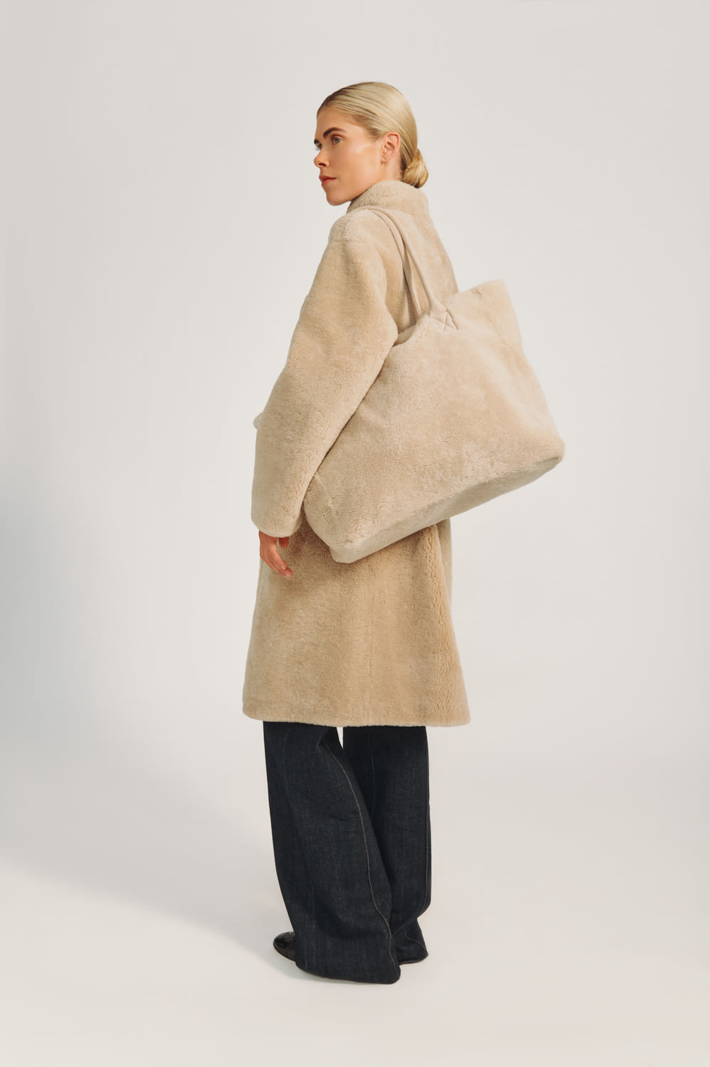 Shopper Shearling - Dark Beige
