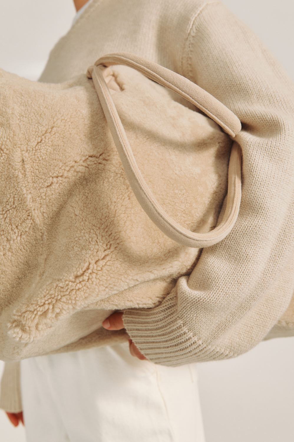 Shopper Shearling - Dark Beige