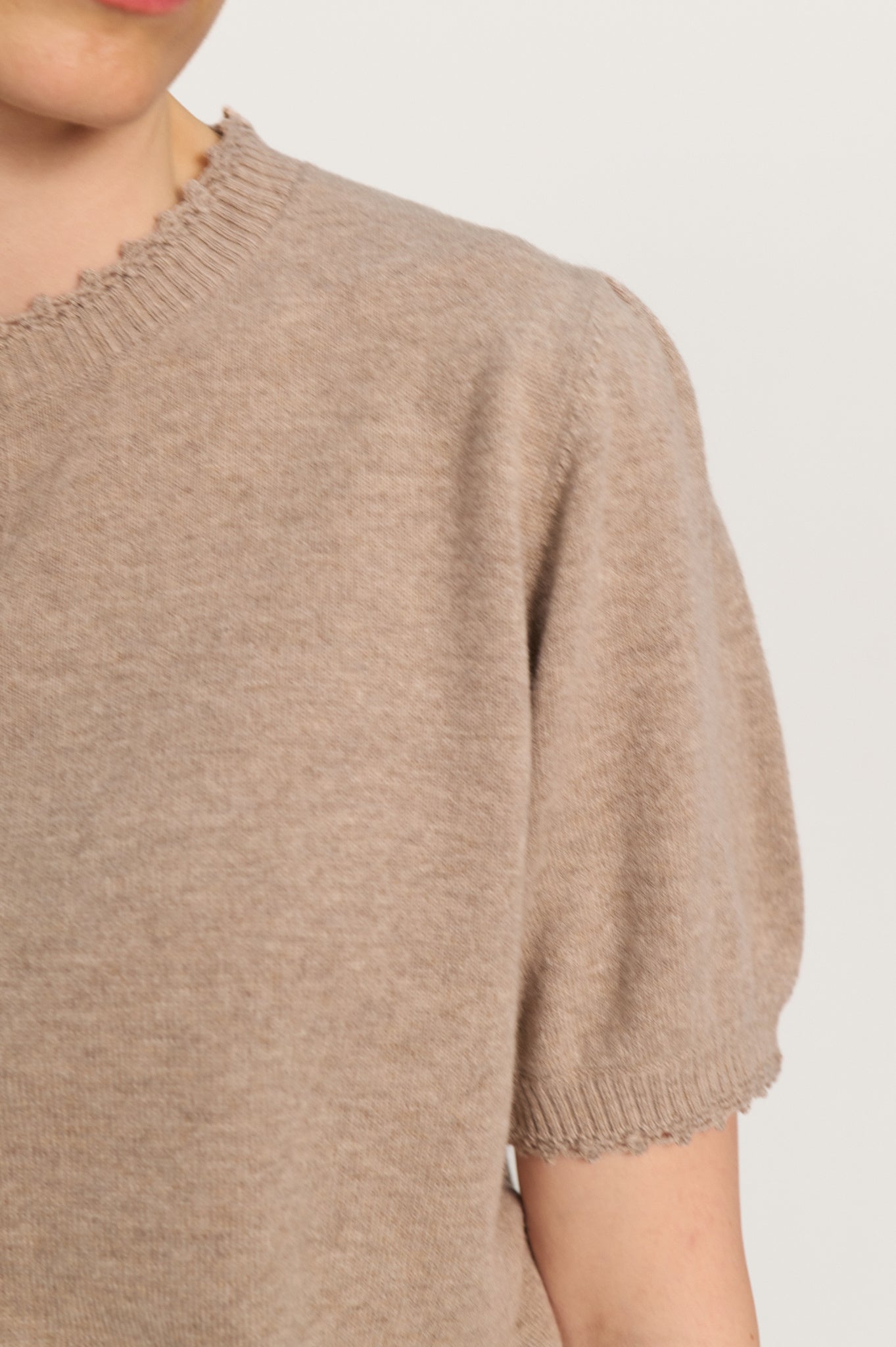 Rosie Short Sleeve Cardigan - Desert