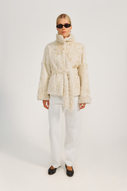 Sarah Coat - Pearl Beige