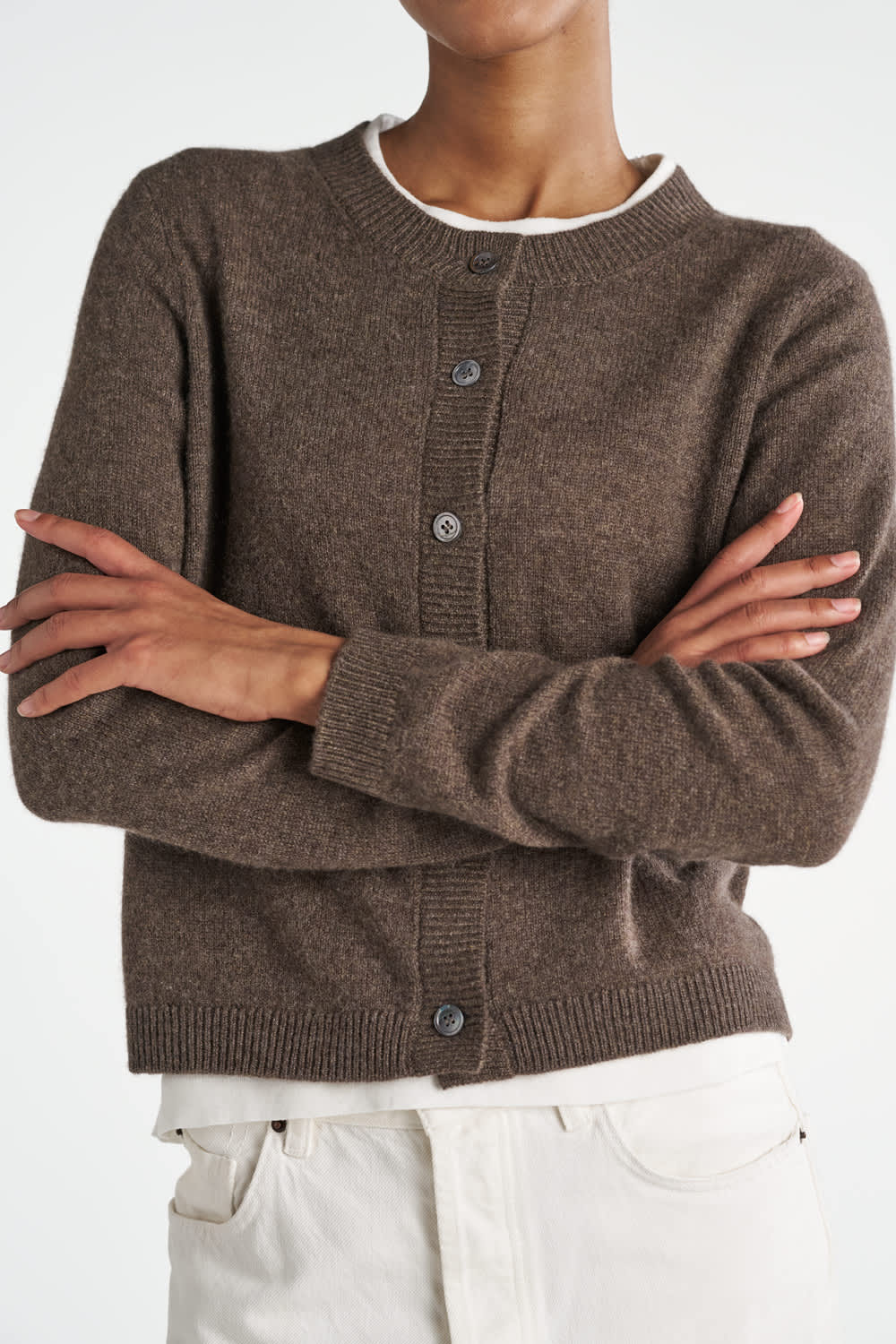 Oceania Cardigan - Brownstone
