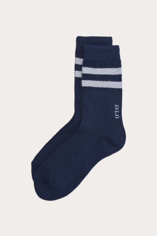 Tennis Socks Blend - Navy/Off White