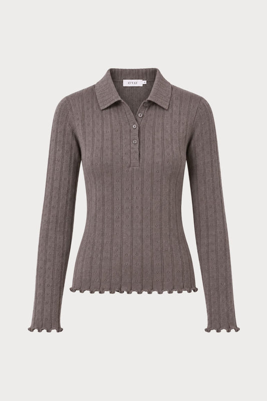 Theodora Polo - Brown Melange
