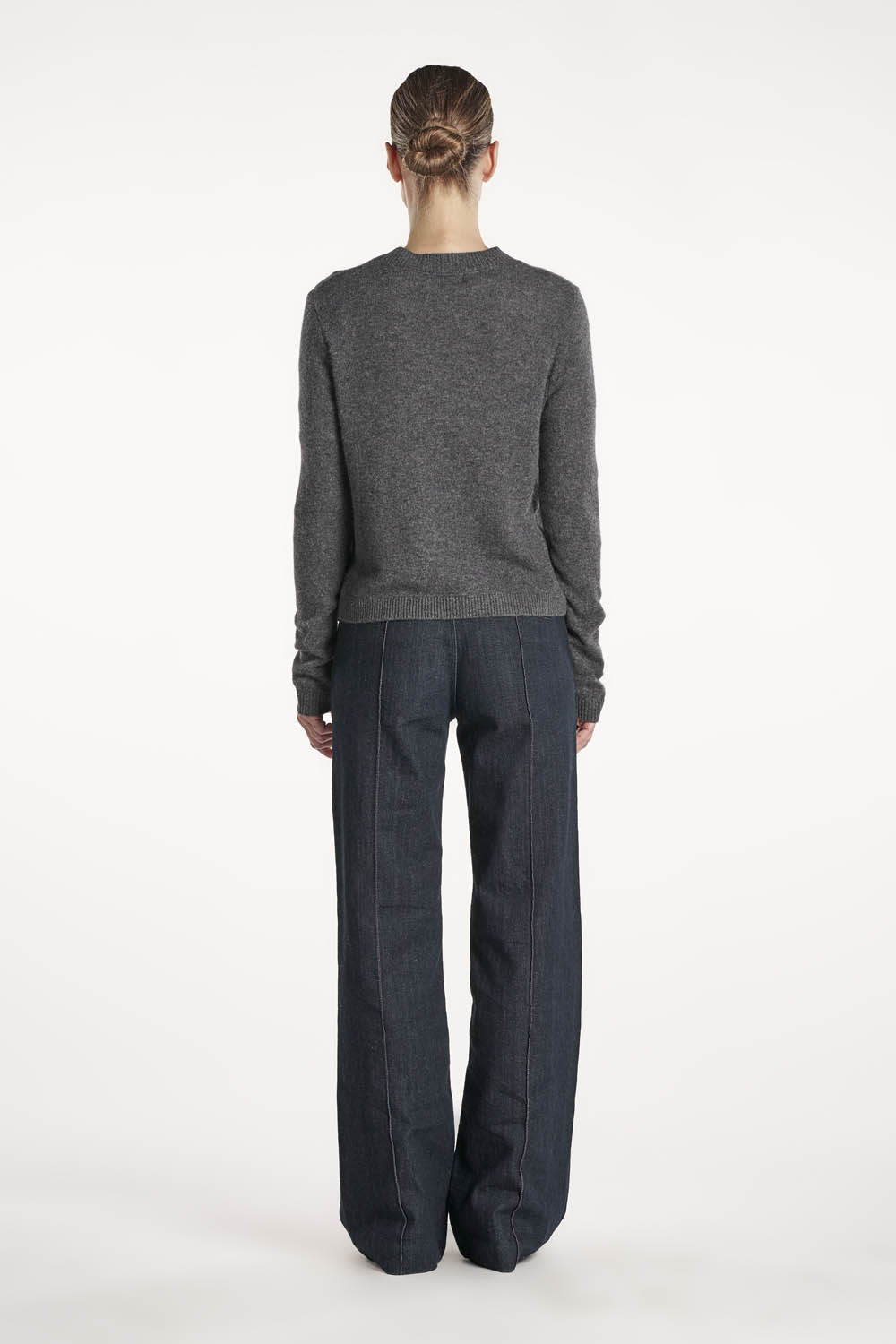 Lace Blouse - Dark Grey Melange