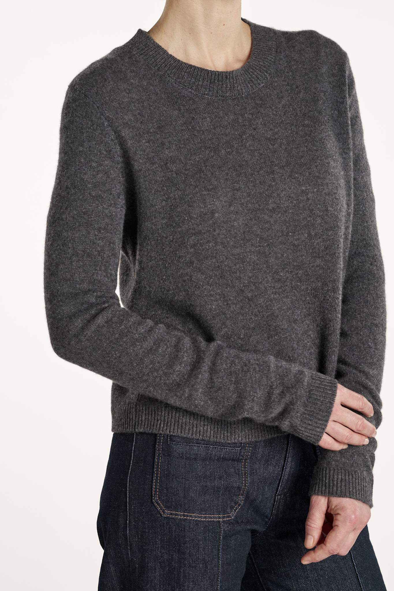 Lace Blouse - Dark Grey Melange