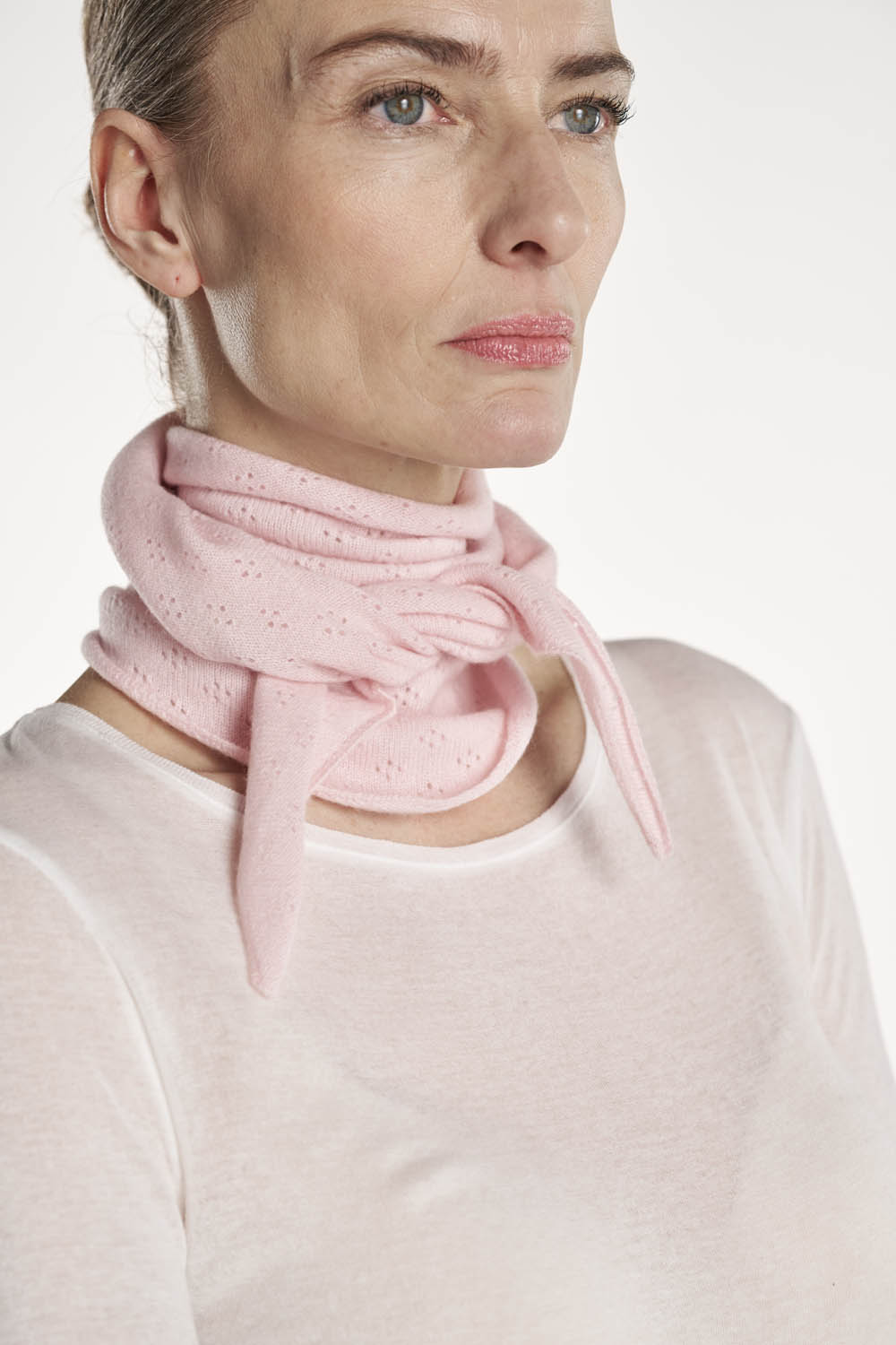 Nessa Scarf Pointelle - Soft Rose