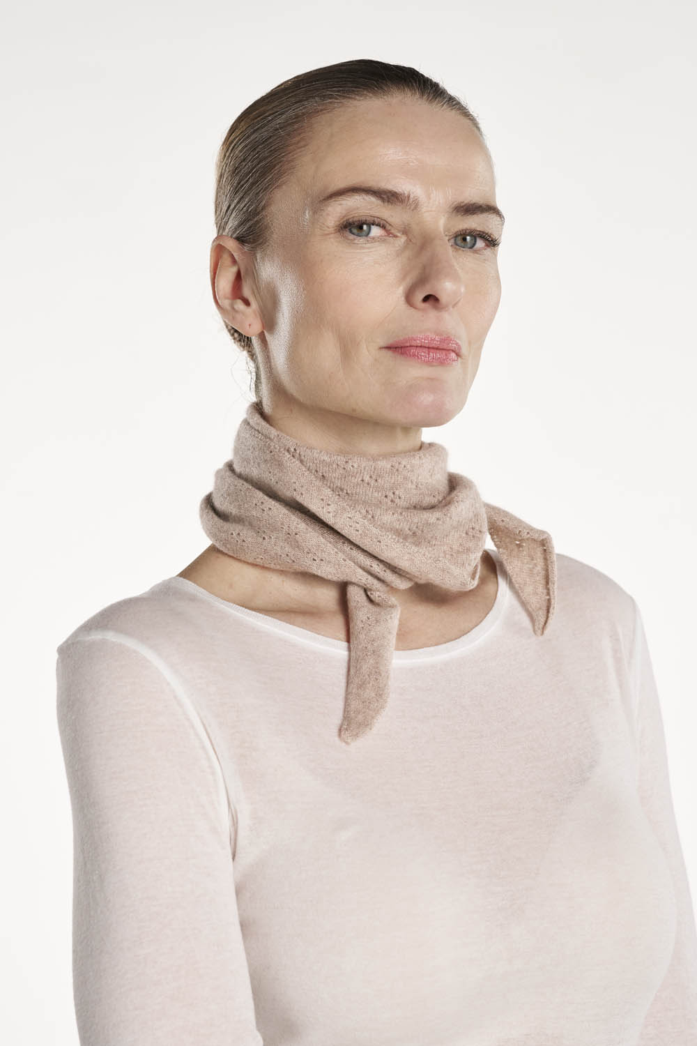 Nessa Scarf Pointelle - Sand