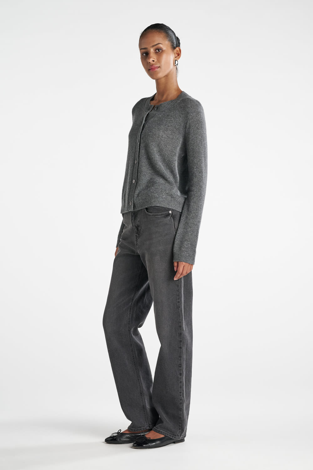 Oceania Cardigan - Dark Grey Melange