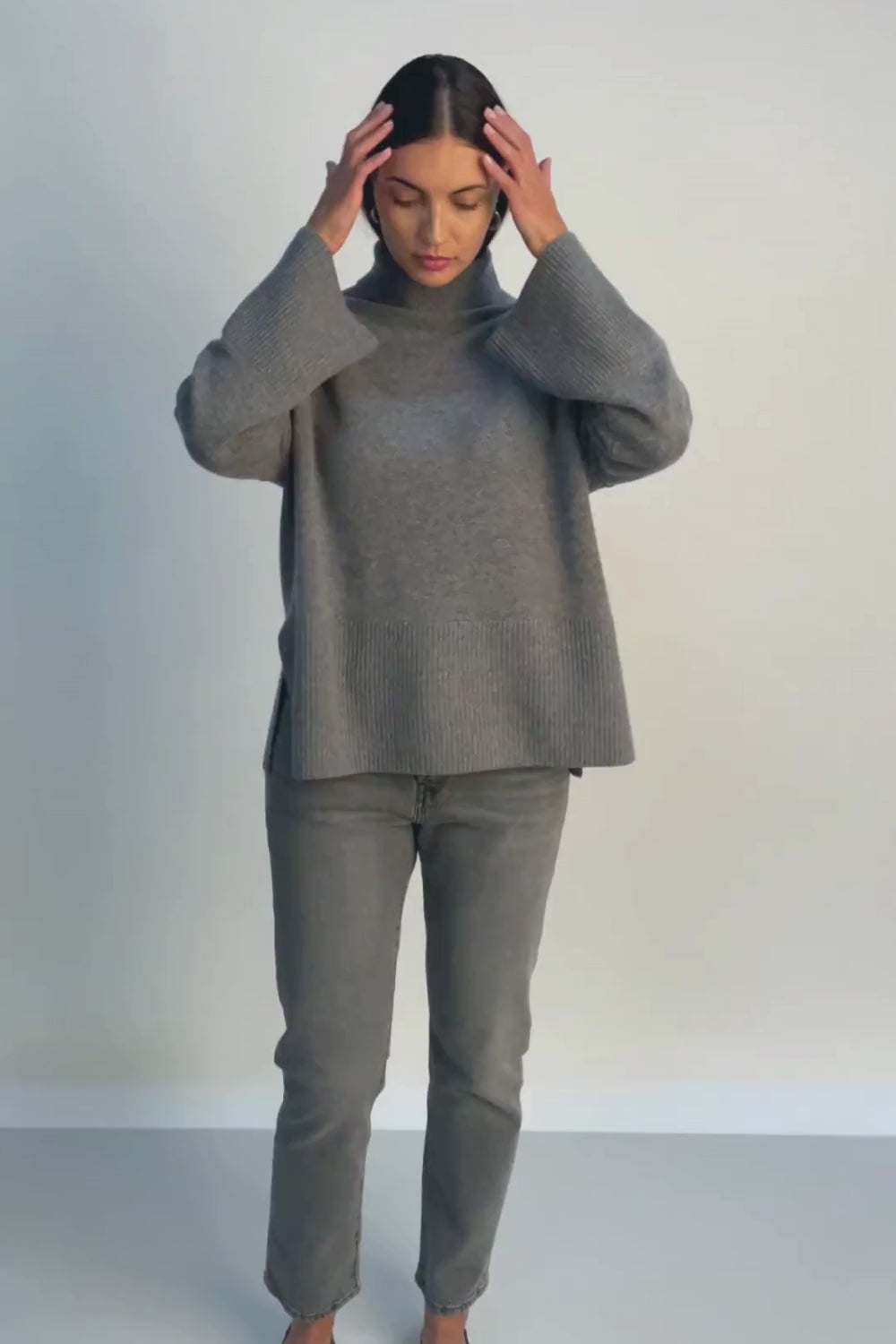 O'TAY Della Sweater Blouses Stone Grey