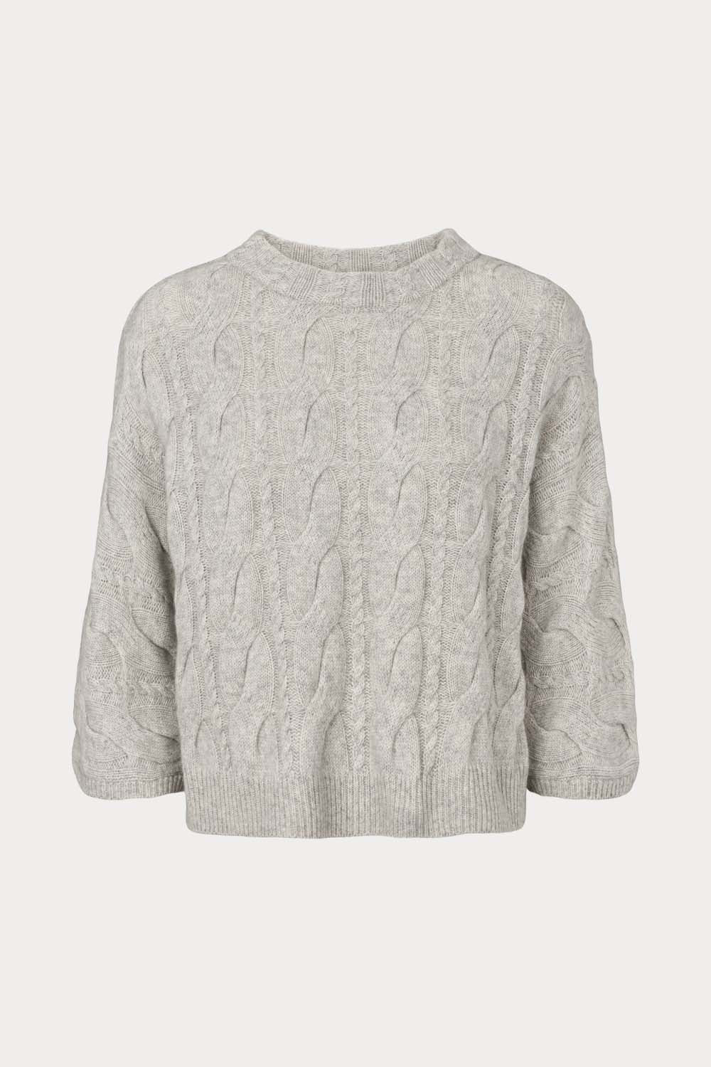 O'TAY Ballie Sweater Blouses Silver Grey Melange