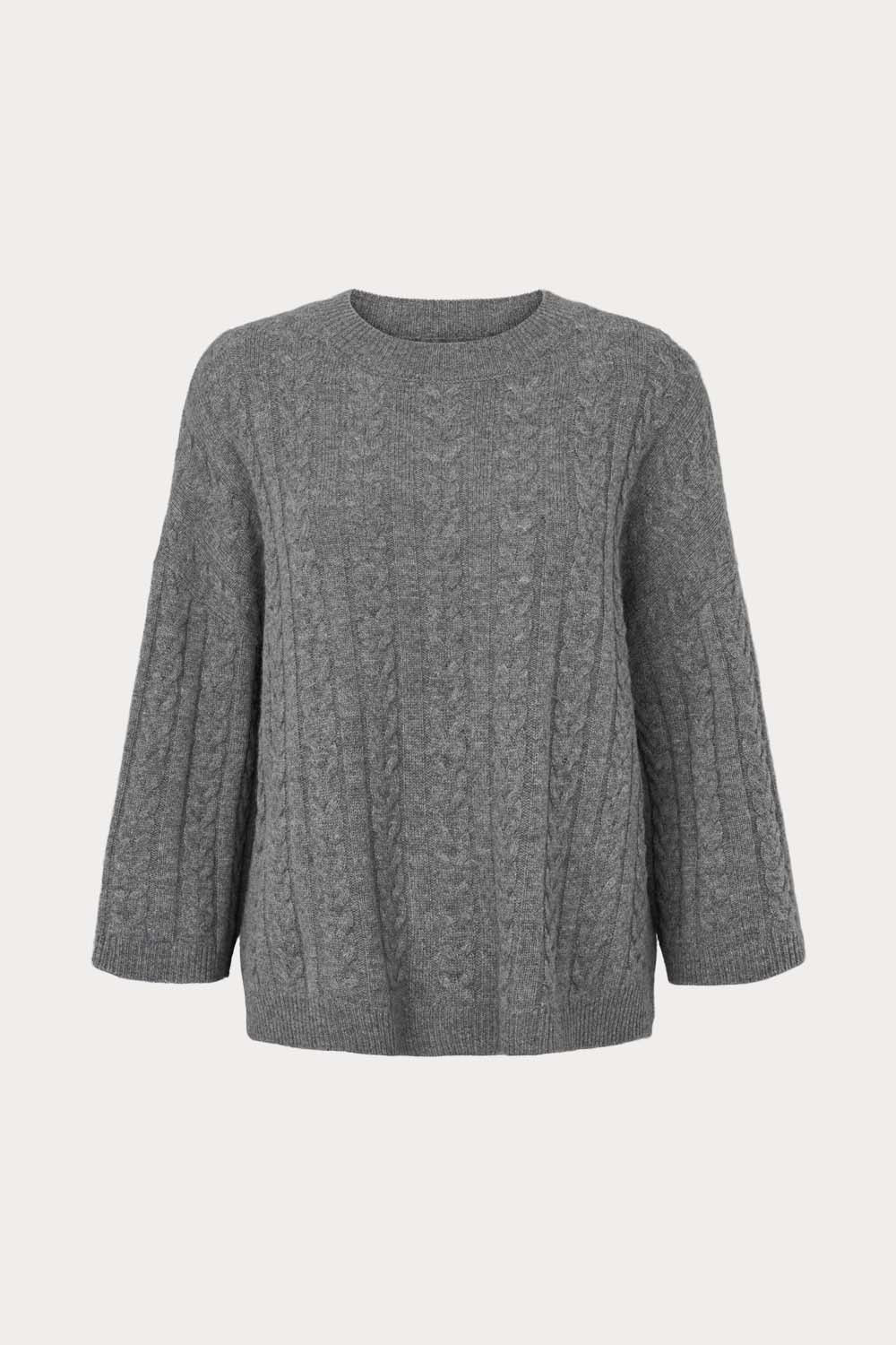 O'TAY Berry Sweater Blouses Cold Grey