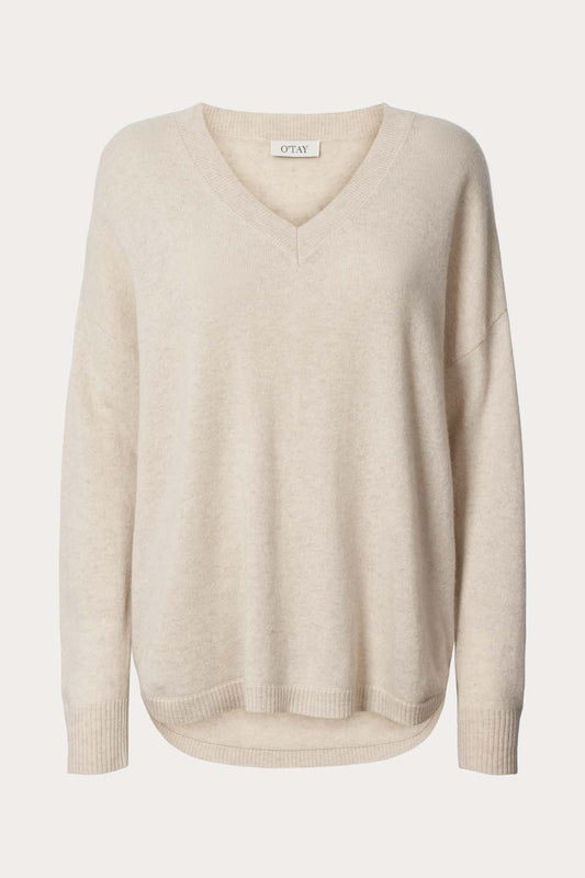 O'TAY Madeleine Sweater Blouses Warm Beige